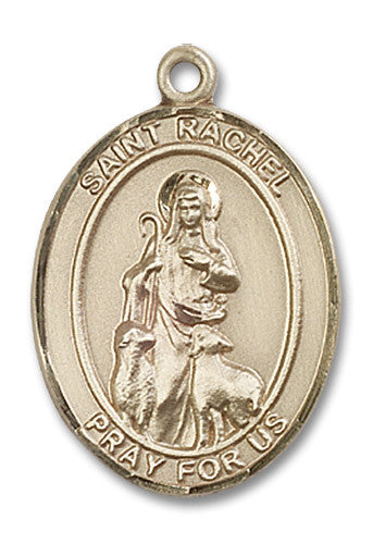 Extel Large Oval 14kt Gold Filled St. Rachel Medal, Made in USA