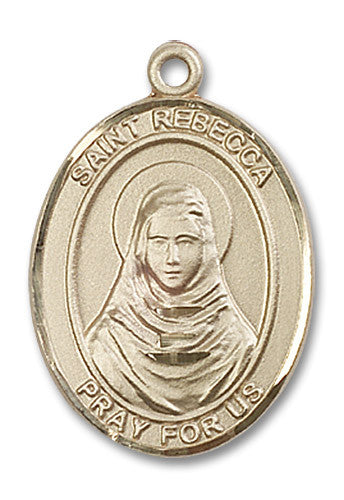 Extel Large Oval 14kt Gold Filled St. Rebecca Medal, Made in USA