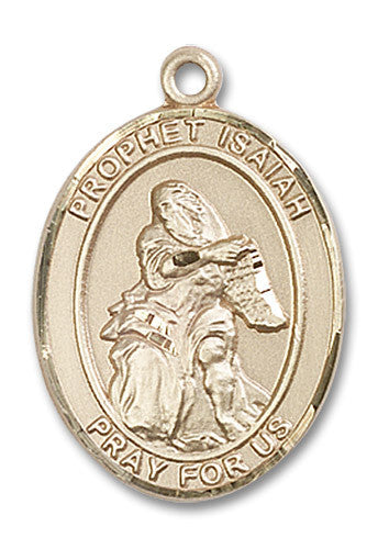 Extel Large Oval 14kt Gold Filled St. Isaiah Medal, Made in USA