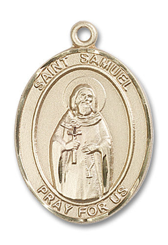Extel Large Oval 14kt Gold Filled St. Samuel Medal, Made in USA