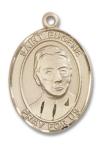 Extel Large Oval 14kt Gold Filled St. Eugene de Mazenod Medal, Made in USA