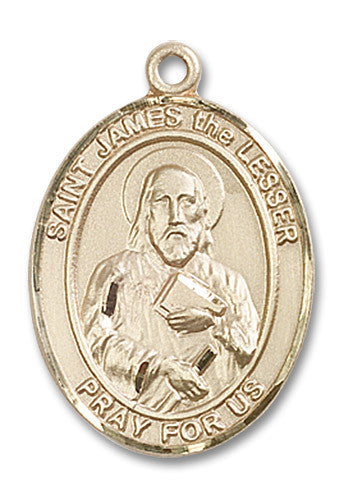 Extel Large Oval 14kt Gold Filled St. James the Lesser Medal, Made in USA