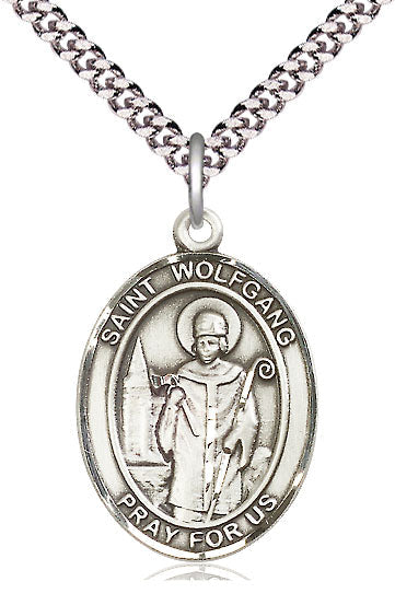 Extel Large Oval Pewter St. Wolfgang Pendant with 24" chain, Made in USA