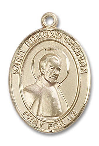 Extel Large Oval 14kt Gold Filled St. Edmund Campion Medal, Made in USA
