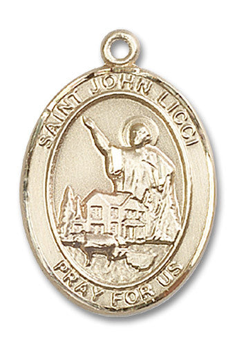 Extel Large Oval 14kt Gold Filled St. John Licci Medal, Made in USA
