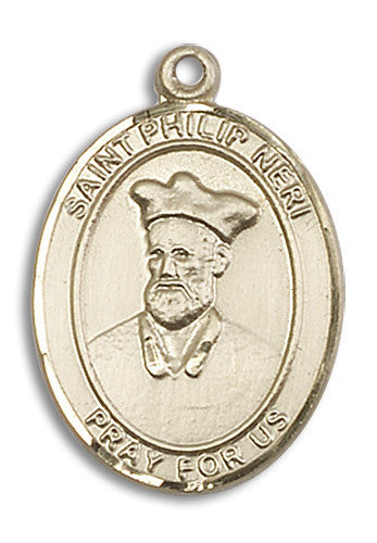 Extel Large Oval 14kt Gold Filled St. Philip Neri Medal, Made in USA