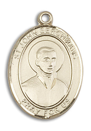 Extel Large Oval 14kt Gold Filled St. John Berchmans Medal, Made in USA