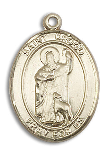 Extel Large Oval 14kt Gold Filled St. Drogo Medal, Made in USA
