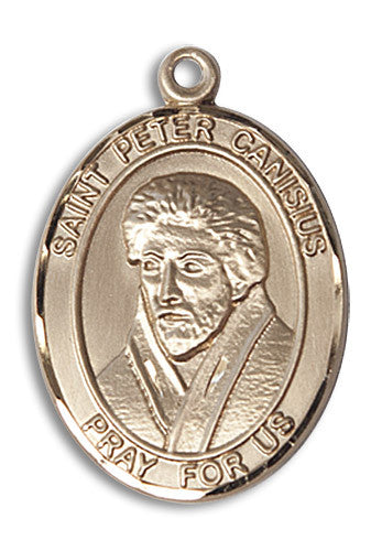 Extel Large Oval 14kt Gold Filled St. Peter Canisius Medal, Made in USA