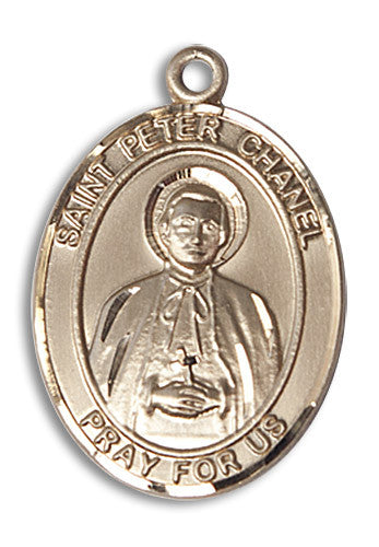 Extel Large Oval 14kt Gold Filled St. Peter Chanel Medal, Made in USA