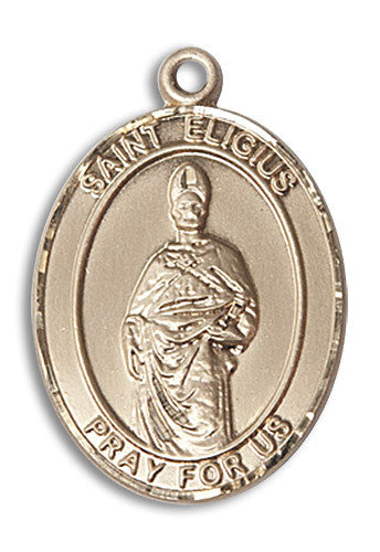 Extel Large Oval 14kt Gold Filled St. Eligius Medal, Made in USA