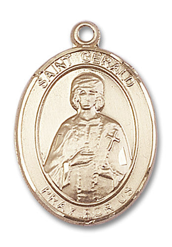 Extel Large Oval 14kt Gold Filled St. Gerald Medal, Made in USA