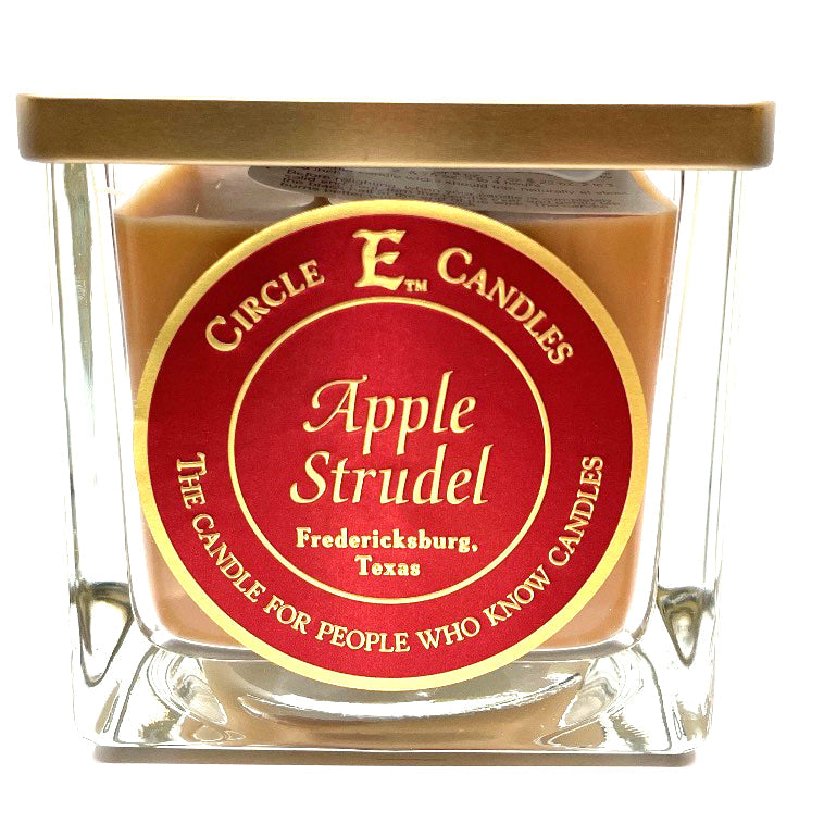 Circle E Candles, Apple Strudel Scent, Large Size Jar Candle, 43oz, 4 Wicks