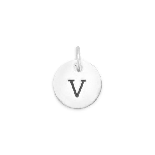 Oxidized Initial "V" Charm
