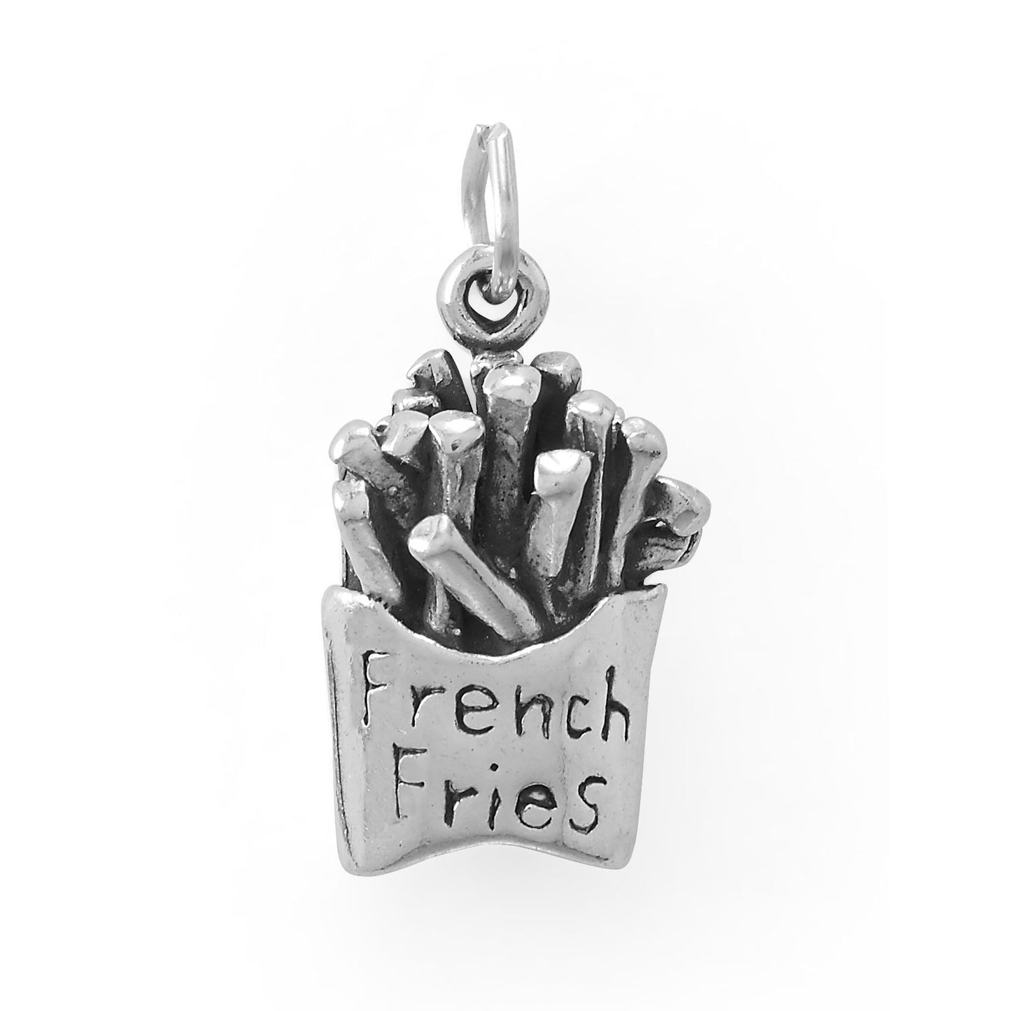 Sterling Silver Yum! French Fries Charm