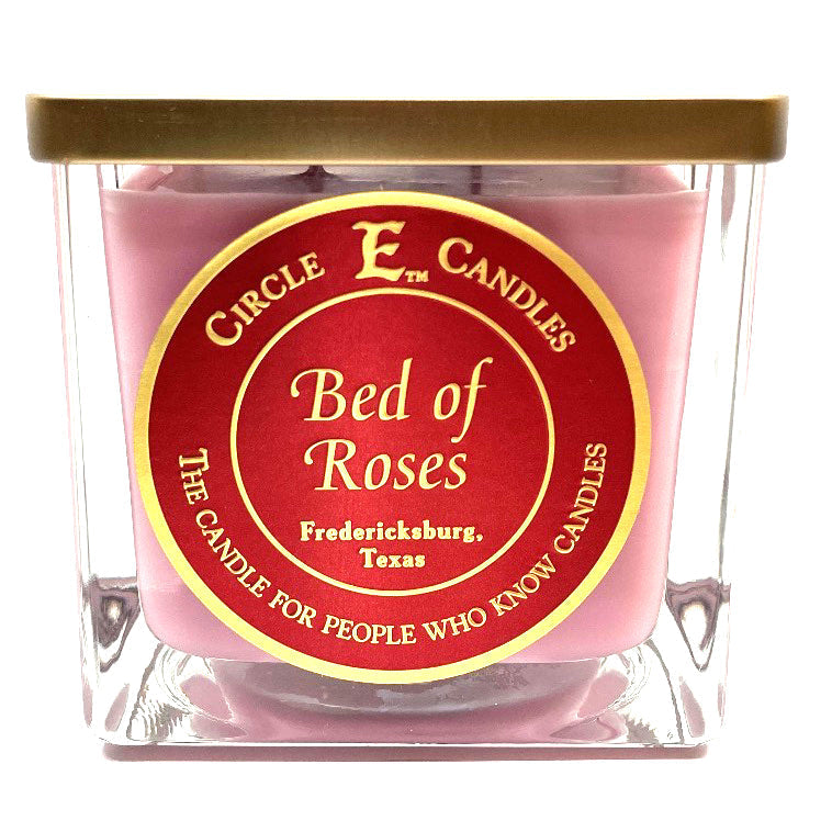 Circle E Candles, Bed of Roses Scent, Large Size Jar Candle, 43oz, 4 Wicks