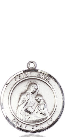 Extel Medium Round Pewter St. Ann Medal Pendant, Made in USA