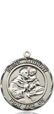 Extel Medium Round Pewter St. Anthony Medal Pendant, Made in USA