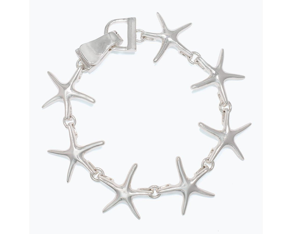 Bracelet-Linked Silver Starfish