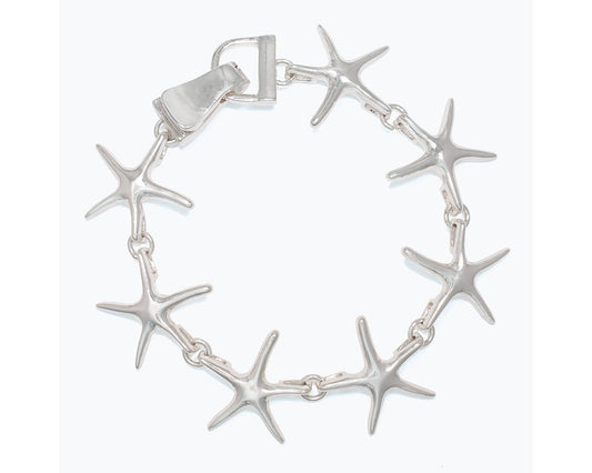 Bracelet-Linked Silver Starfish