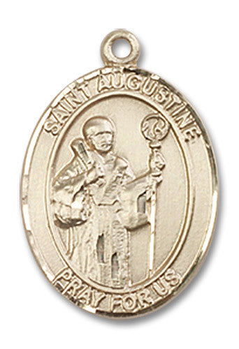 Extel Medium Oval 14kt Gold Filled St. Augustine Medal, Made in USA