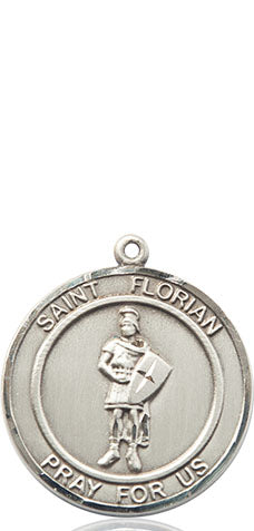 Extel Medium Round Pewter St. Florian Medal Pendant, Made in USA