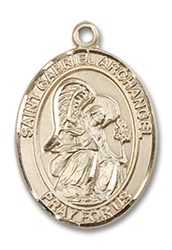 Extel Medium Oval 14kt Gold Filled St. Gabriel the Archangel Medal, Made in USA