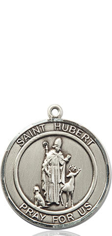 Extel Medium Round Pewter St. Hubert of Liege Medal Pendant, Made in USA