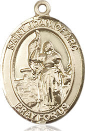 Extel Medium Oval 14kt Gold Filled St. Joan of Arc Medal, Made in USA