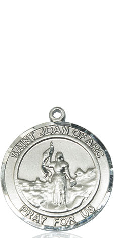 Extel Medium Round Pewter St. Joan of Arc Medal Pendant, Made in USA