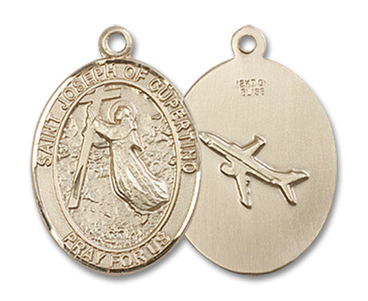Extel Medium Oval 14kt Gold Filled St. Joseph of Cupertino Medal, Made in USA
