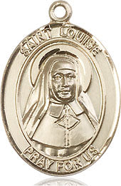 Extel Medium Oval 14kt Gold Filled St. Louise de Marillac Medal, Made in USA