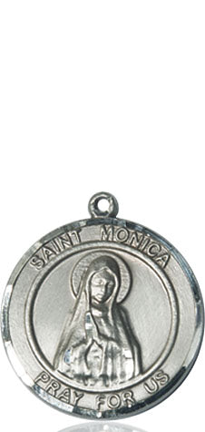 Extel Medium Round Pewter St. Monica Medal Pendant, Made in USA