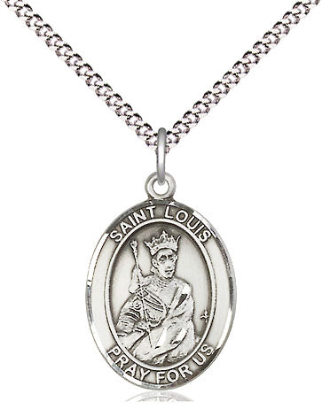Extel Medium Oval Pewter St. Louis Pendant with 18" chain, Made in USA