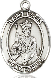 Extel Medium Oval Pewter St. Louis Pendant with 18" chain, Made in USA