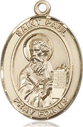 Extel Medium Oval 14kt Gold Filled St. Paul the Apostle Medal, Made in USA