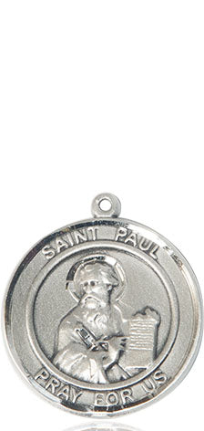 Extel Medium Round Pewter St. Paul the Apostle Medal Pendant, Made in USA