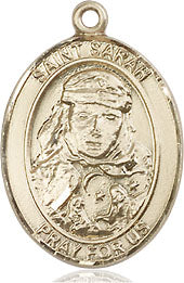 Extel Medium Oval 14kt Gold Filled St. Sarah Medal, Made in USA