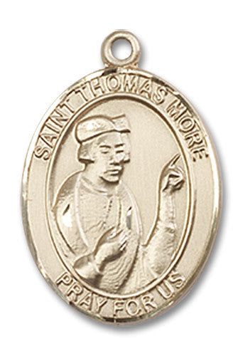 Extel Medium Oval 14kt Gold Filled St. Thomas More Medal, Made in USA