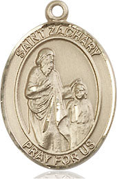Extel Medium Oval 14kt Gold Filled St. Zachary Medal, Made in USA