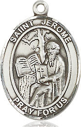 Extel Medium Oval Pewter St. Jerome Medal, Made in USA