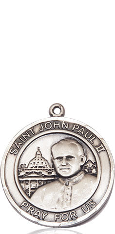 Extel Medium Round Pewter St. John Paul II Medal Pendant, Made in USA
