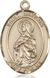 Extel Medium Oval 14kt Gold Filled St. Matilda Medal, Made in USA