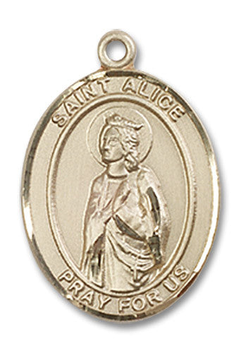 Extel Medium Oval 14kt Gold Filled St. Alice Medal, Made in USA