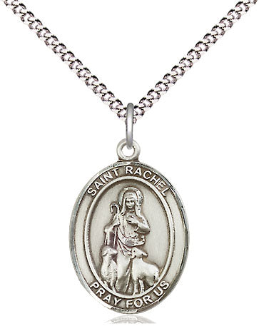 Extel Medium Oval Pewter St. Rachel Pendant with 18" chain, Made in USA