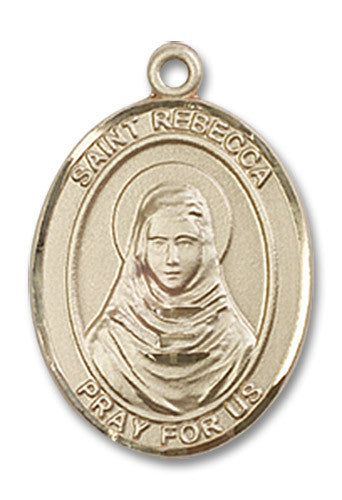 Extel Medium Oval 14kt Gold Filled St. Rebecca Medal, Made in USA