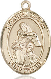 Extel Medium Oval 14kt Gold Filled St. Isaiah Medal, Made in USA