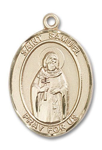 Extel Medium Oval 14kt Gold Filled St. Samuel Medal, Made in USA