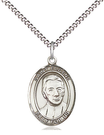 Extel Medium Oval Pewter St. Eugene de Mazenod Pendant with 18" chain, Made in USA