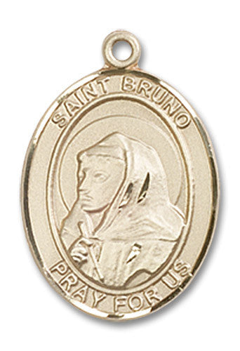 Extel Medium Oval 14kt Gold Filled St. Bruno Medal, Made in USA